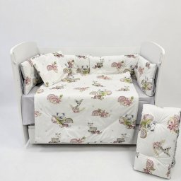 Бебешки спален комплект Бамби със сиво Ластик Цип Comfort Line