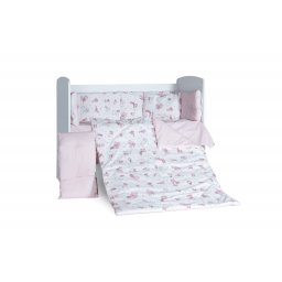 Бебешки спален комплект ЗОО БУКВИ РОЗОВ Ластик Цип Comfort Line