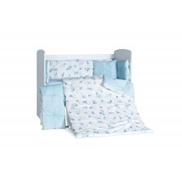 Бебешки спален комплект ЗОО БУКВИ СИНИ Ластик Цип Comfort Line