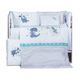 Бебешки спален комплект Бродерия Дино Ластик Цип Comfort Line