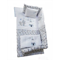 Бебешки спален комплект Бродерия Индианец син Ластик Цип Comfort Line