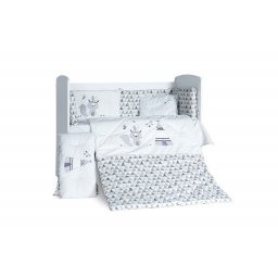 Бебешки спален комплект Бродерия Индианец сив Ластик Цип Comfort Line