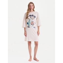 United Colors Of Benetton Нощница 3Y5E3C01G Бежов Relaxed Fit