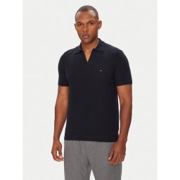 Tommy Hilfiger Тениска с яка и копчета MW0MW39531 Тъмносин Regular Fit