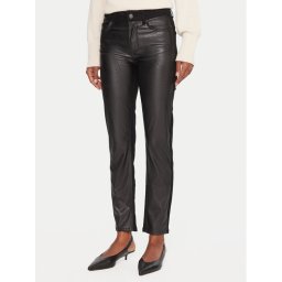 Liu Jo Панталони от имитация на кожа UF5035 E0747 Черен Skinny Fit