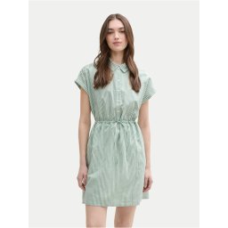 Tom Tailor Denim Рокля тип риза 1045766 Зелен Regular Fit