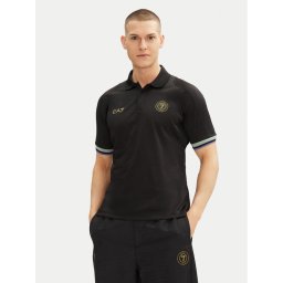 EA7 Emporio Armani Тениска с яка и копчета 7M000257 AF13537 UC001 Черен Regular Fit