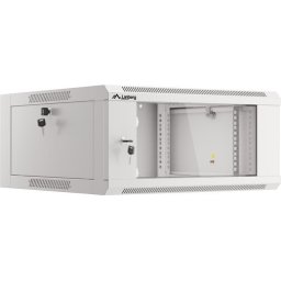 Комуникационен шкаф Lanberg rack cabinet 19" wall-mounted 4U 600 fast assembly (flat pack) grey