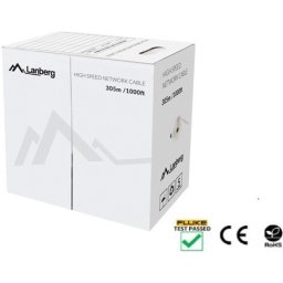 Кабел Lanberg LAN cable CAT.6 utp 305m solid cu grey fluke passed