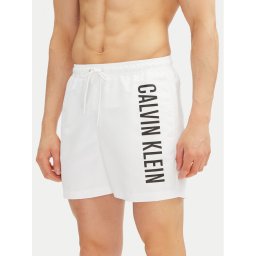 Calvin Klein Swimwear Плувни шорти KM0KM01092 Бял Regular Fit