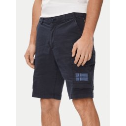 Napapijri Шорти от плат N-Horton NP0A4HOS Тъмносин Regular Fit