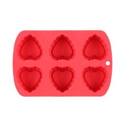 WINTERIA Силиконова форма за 6 бр. мъфини сърца