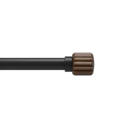 UMBRA Телескопичен корниз - EVIE PIN-POINT - цвят черен / орех - размер - 107-305 см