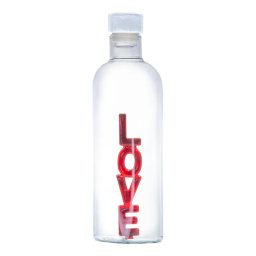 Vin Bouquet Стъклена бутилка с декорация LOVE - 1,1 л.