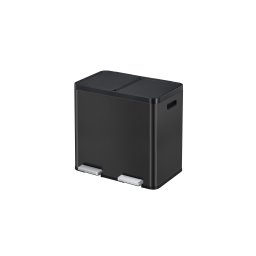 EKO Кош за разделно събиране с 2 педала ESSENTIAL - 2 х 22 л. - черен
