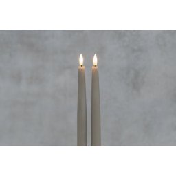 FINNLUMOR LED свещи с 3D пламък 2 бр. - сиви