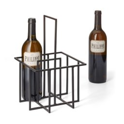 PHILIPPI Метална кошница / стойка за вино “CUBO“ - черна