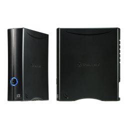 Transcend StoreJet T3 - 4TB преносим твърд диск, 3.5", USB 3.1, вертикален дизайн - черен