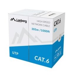 Kабел Lanberg, UTP, Cat6, 305m, сив