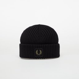 Шапка FRED PERRY Cotton Ribbed Beanie Black Universal