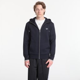 Суитшърт Fred Perry Hooded Zip Through Sweatshirt Black XL
