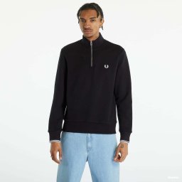 Суитшърт FRED PERRY Half Zip Sweatshirt Black M