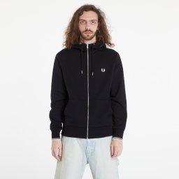 Суитшърт FRED PERRY Hooded Zip Through Sweatshirt Black M