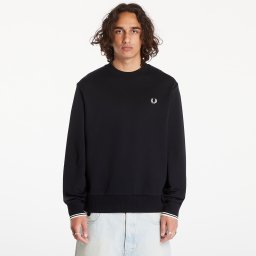 Суитшърт FRED PERRY Crew Neck Sweatshirt Black XXL