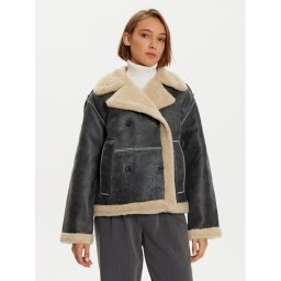 Karen by Simonsen Кожено яке Reio 10105187 Сив Regular Fit