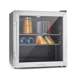 Klarstein Beersafe L, 47-литров хладилник, енергиен клас E, стъклена врата, неръждаема стомана (HEA-Beersafe-L)