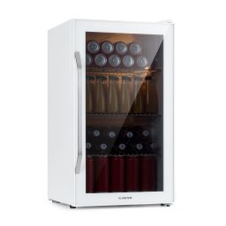 Klarstein Beersafe XXL Quartz, охладител, 80 литра, 3 рафта, панорамна стъклена врата, неръждаема стомана (HEA-BeersafeXXL-Quar)