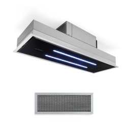 Klarstein High Line, абсорбатор за таван, 90 см, 410 м³ / ч, 75 W, 3 нива, дистанционно управление, черен (CGCH3-Highline-90)