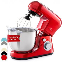 Klarstein Bella Pico 2G, кухненски робот, 1300 W, 1,7 HP, 6 степени, 5 литра (TK2-BellaPicoRed2G)