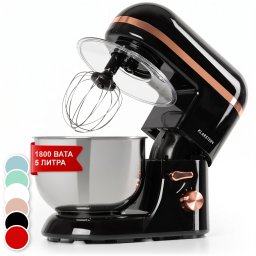 Klarstein Bella Elegance, кухненски робот, 1800 W, 1.7 к.с., 6 степени, 5 литра, черен (TK2-Bella Elegance B)