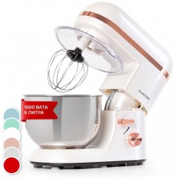 Klarstein Bella Elegance, кухненски робот, 1800 W, 1.7 к.с., 6 степени, 5 литра, бял (TK2-Bella EleganceW)