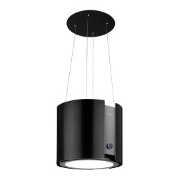 Klarstein Skyfall, островен абсорбатор, Ø 45 см, рециркулация, 402 м³ / ч, LED, черен (CGCH6-Skyfall-BK)