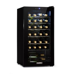 Klarstein Shiraz 28 Uno, охладител за вино, 74l, 28fl, сензорен контролен панел, 5-18°C (HEA-Shiraz-28-uno-bl)