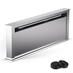 Klarstein Royal Flush Eco 90, аспиратор, 90 см, 604 м³/ч, EEK A++, вкл. филтри с активен въглен (CGCH3-RoyalFEco-90SS)