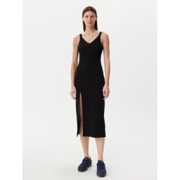 Lacoste Плетена рокля EF9270 Черен Slim Fit