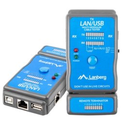 Lanberg cable tester for wiring terminated with RJ-45, RJ-11, USB