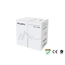 Lanberg LAN cable CAT.6 utp 305m solid cu grey fluke passed