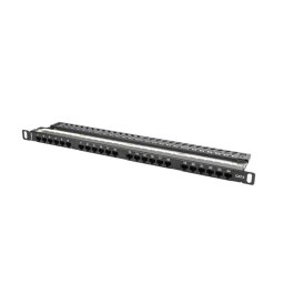 Lanberg patch panel 24 port 0.5U CAT.6, black