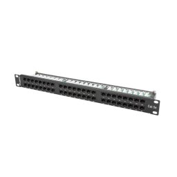 Lanberg patch panel 48 port 1U CAT.5E, black