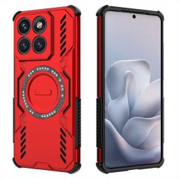Хибриден гръб за с магнит MAGSAFE за Motorola Edge 70 Fusion 5G - червен
