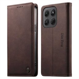 Калъф тип портмоне марка DIERFENG за Motorola Edge 70 Fusion 5G - кафяв