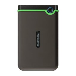 Transcend StoreJet M3 2TB - Външен твърд диск USB 3.1, Anti-Shock, Slim - Iron Gray