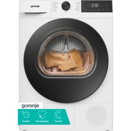 Сушилня Gorenje DG2P9D, 9 кг, Термопомпа, AntiCrease, LED дисплей, Eнергиен клас D, Бял