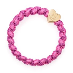 By Eloise London Gold Heart Woven цвят Bubblegum Pink