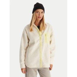 Roxy Полар Chloe Kim Polar Shacket ERJPF03231 Екрю Regular Fit