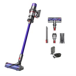 Вертикална прахосмукачка Dyson V11 Advanced 479333-01, 545 W, 0.76 л, Автономност 60 минути, Никел/Лилав